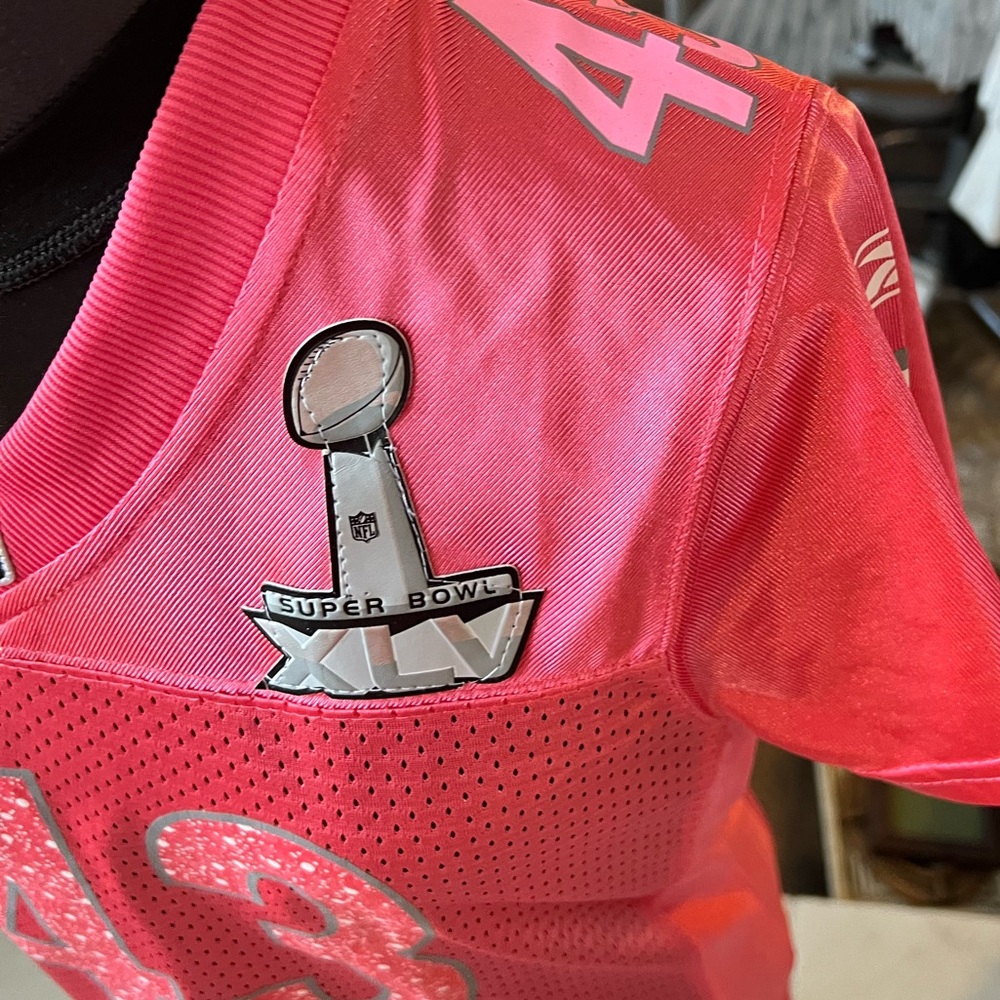 Women’s steeler Troy Polamalu Reebok Pink Jersey size S NWOT - Picture 3 of 6